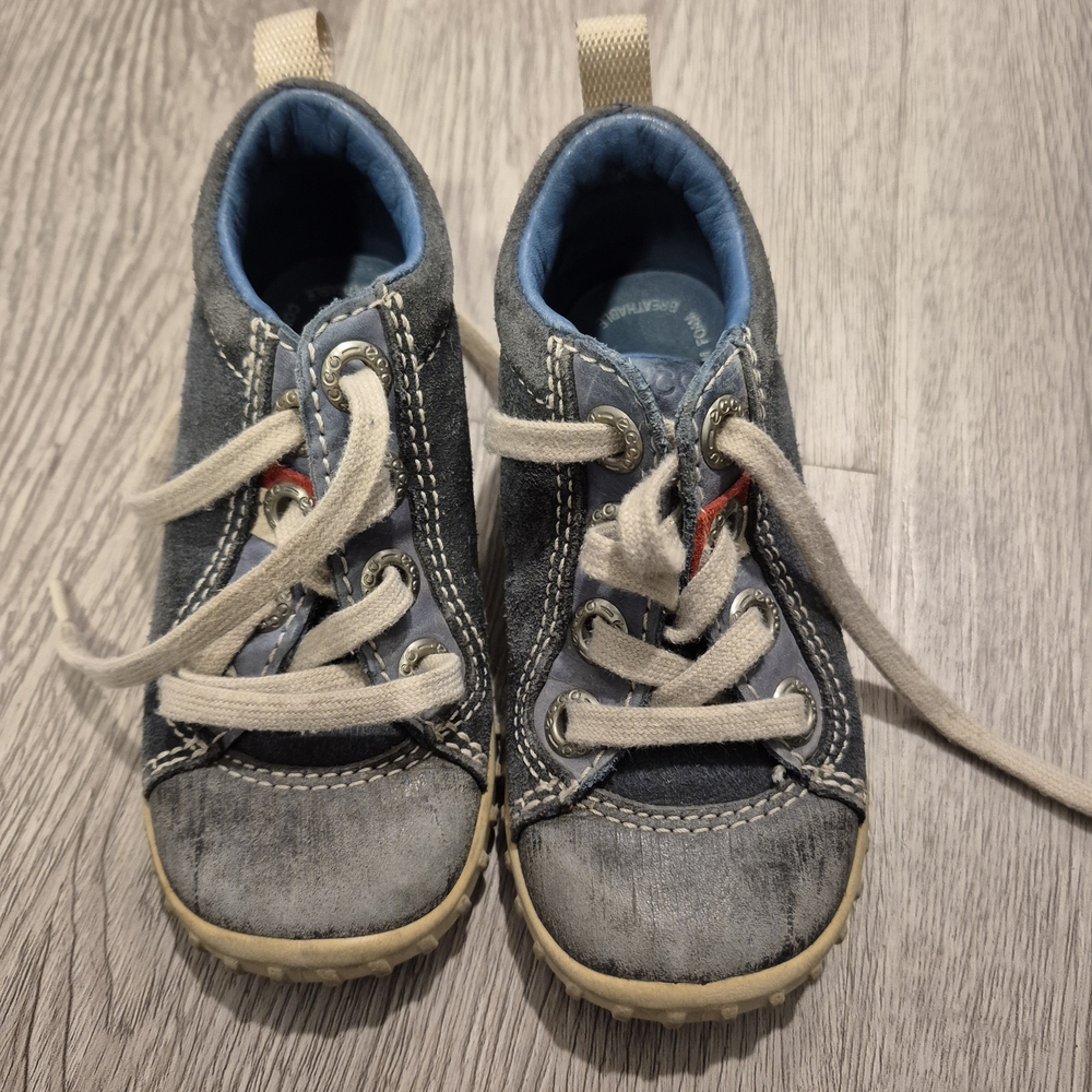 ECCO Mimic Toddler Blue and White Sneakers